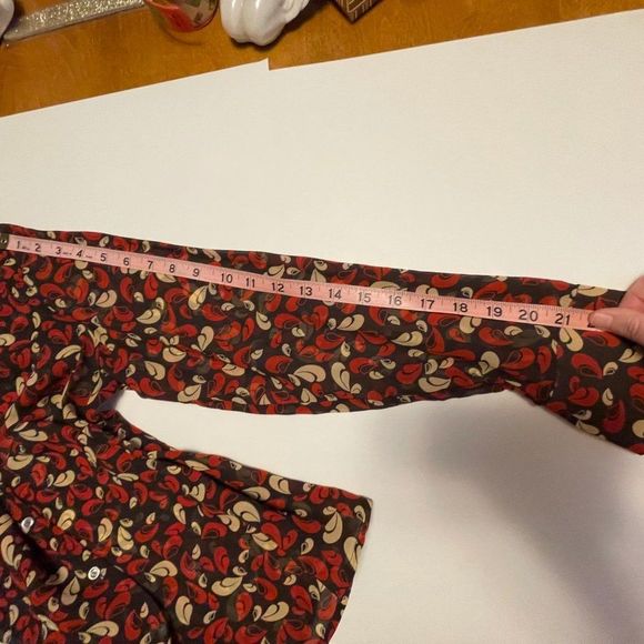 Vintage Limited Silk Blouse Sz M Semi Sheer Retro Y2K Mod - Picture 8 of 10